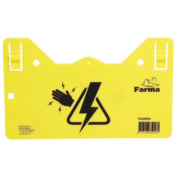 Cartello Recinzione Elettrica Orizzontale 150x105 Mm In Alluminio Dibond 3mm – Stampa Quadri Ecosolvente – Fabbricazione Francese