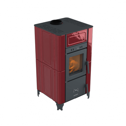 Stufa a legna Emily ventilata Lincar 7,4 kW - ROSSO