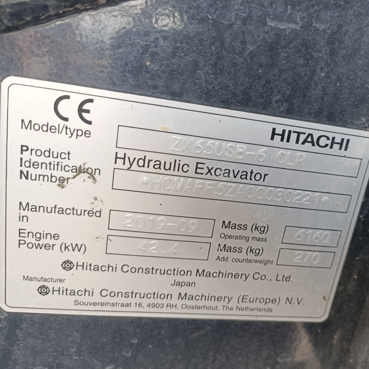 Escavatore Hitachi Zaxis 65 USB-6 CLR - immagine 10