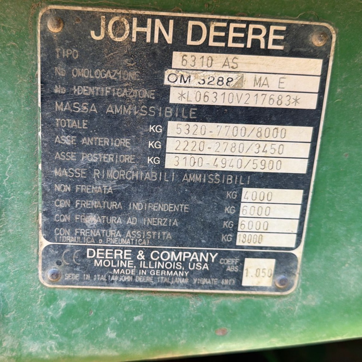 Trattore John Deere 6310 - immagine 3